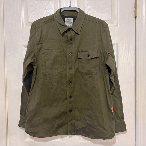 Devil-Dog Dungarees Button Down Shirt Men's Casual Green Size Medium - Picture 1 of 8